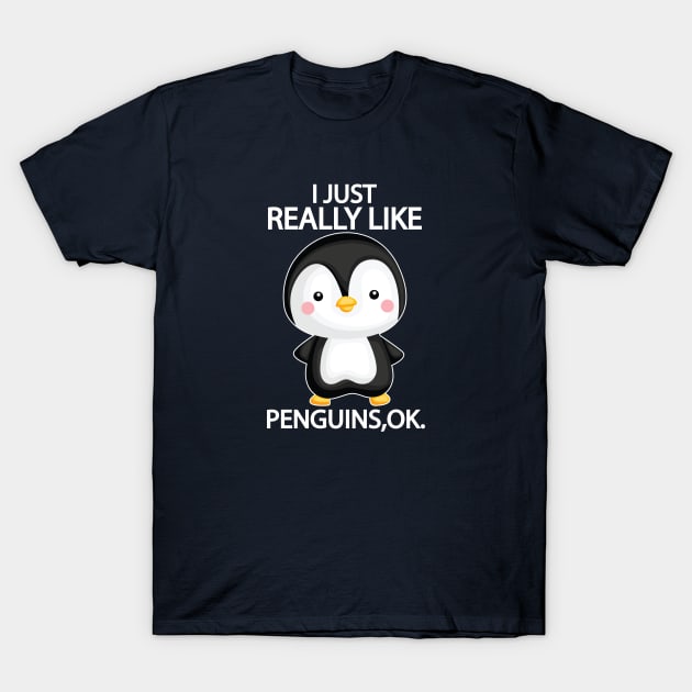 i just really like penguins ok T-Shirt by youki